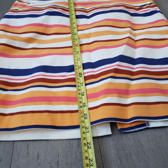 Merona Orange and Blue Striped Skirt Size 12 - Picture 10 of 12